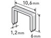 Spony do sponkovacej pištole 6x10,6x1,2mm EXTOL Premium 8852201