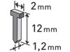 Klince do sponkovacej pištole 12x2,0x1,2mm EXTOL Premium 8852404