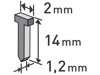 Klince do sponkovacej pištole 14x2,0x1,2mm EXTOL Premium 8852405