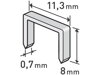 Spony do sponkovacej pištole 8x11,3x0,7mm EXTOL Premium 8852502