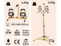 Svietidlo LED so stojanom EXTOL 43281