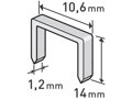 Spony do sponkovacej pištole 14x10,6x1,2mm EXTOL Premium 8852205