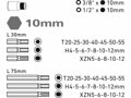 Sada hrotov HEX-TORX-XZN 8818202
