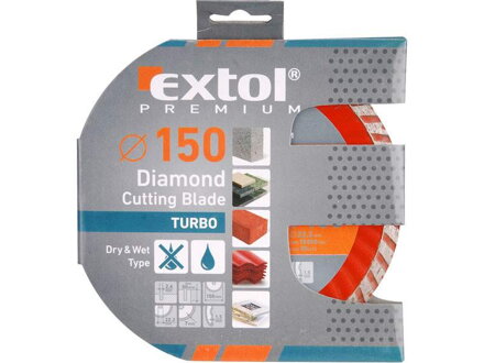 Kotúč rezný diamantový Turbo ∅230 EXTOL Premium 108755