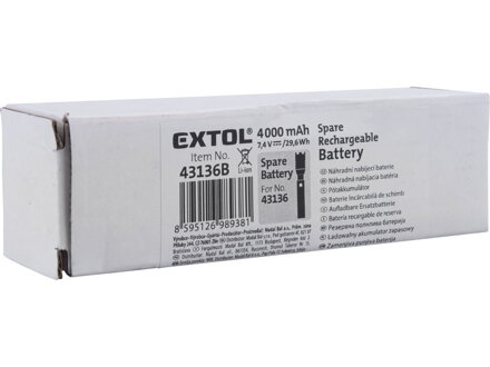 Batéria náhradná EXTOL Light 43136B