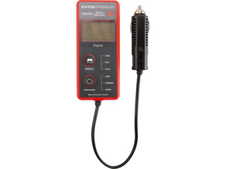 Tester autobatérie a alternátora digitálny EXTOL 8897310