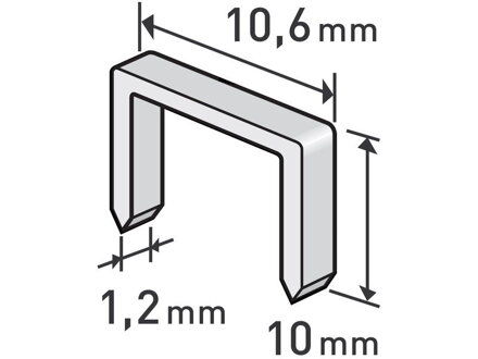 Spony do sponkovacej pištole 10x10,6x1,2mm EXTOL Premium 8852203