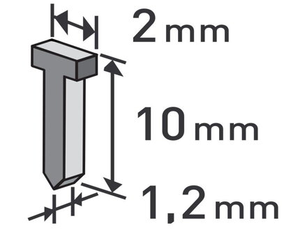 Klince do sponkovacej pištole 10x2,0x1,2mm EXTOL Premium 8852403