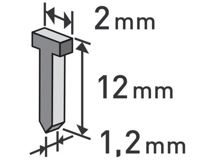 Klince do sponkovacej pištole 12x2,0x1,2mm EXTOL Premium 8852404