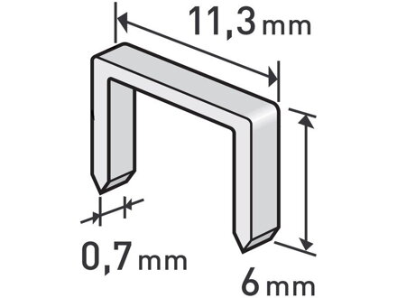 Spony do sponkovacej pištole 6x11,3x0,7mm EXTOL Premium 8852501