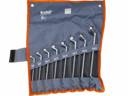 Kľúče očko-vyhnuté 8d. 6-22mm EXTOL Premium 6219
