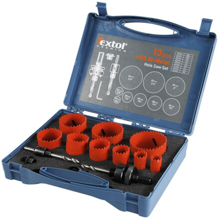 Vrtáky korunkové EXTOL Premium 8801604