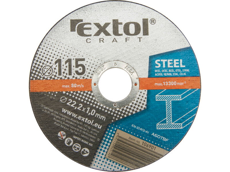 Kotúč rezný na kov 115x1,0mm 5ks 106901