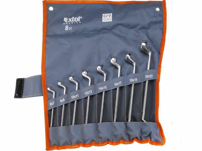 Kľúče očko-vyhnuté 8d. 6-22mm EXTOL Premium 6219