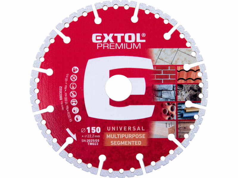 Kotúč rezný diamantový segmentový ø150mm EXTOL Premium 8803002