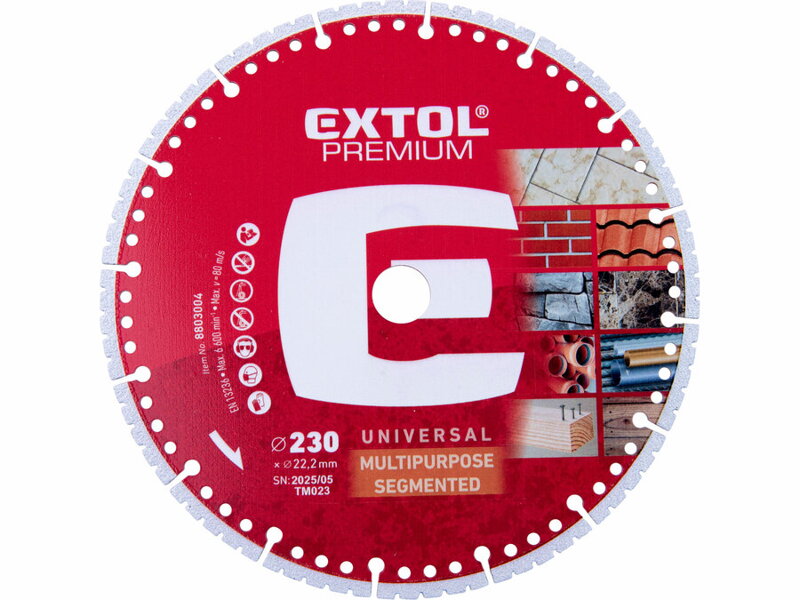 Kotúč rezný diamantový segmentový ø230mm EXTOL Premium 8803004